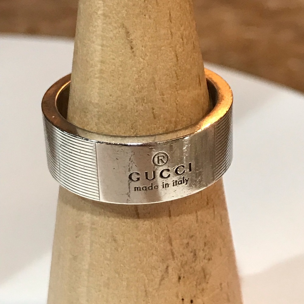 GUCCI Silver Ag925 Ring- Size US 8.75❤️ - Picture 5 of 17